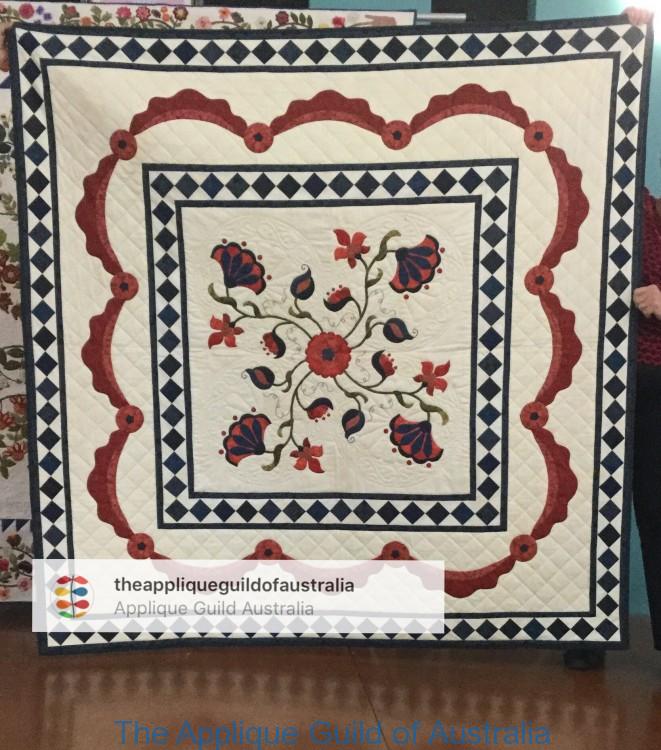 "Jacobean Glory" by Barbara Dellar...pattern by Dianne Johnstone.