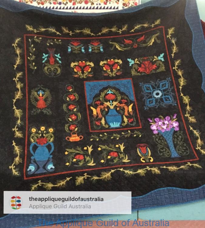"Morris at Midnight" by Barbara Dellar...inspired by pattern of Katie Friesen.