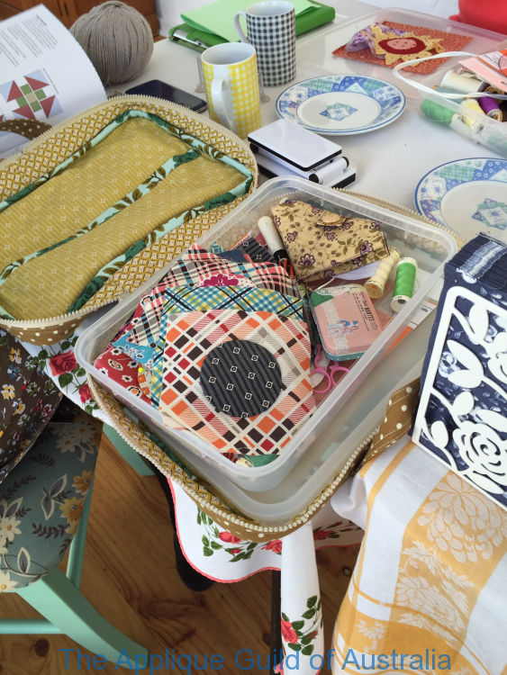 Pack your appliqué and take all your gadgets.