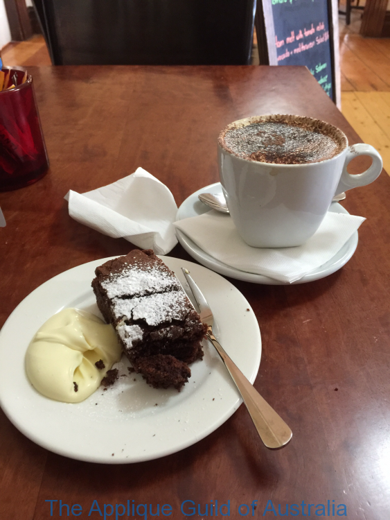 Always stop for coffe and cake between fabric shops.