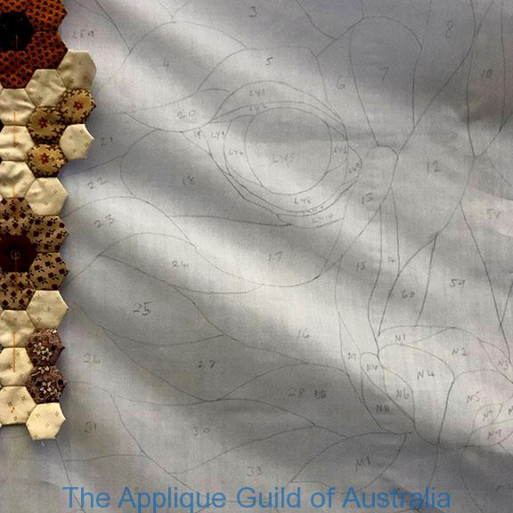 image ofHeather's Pictorial Applique in Progress